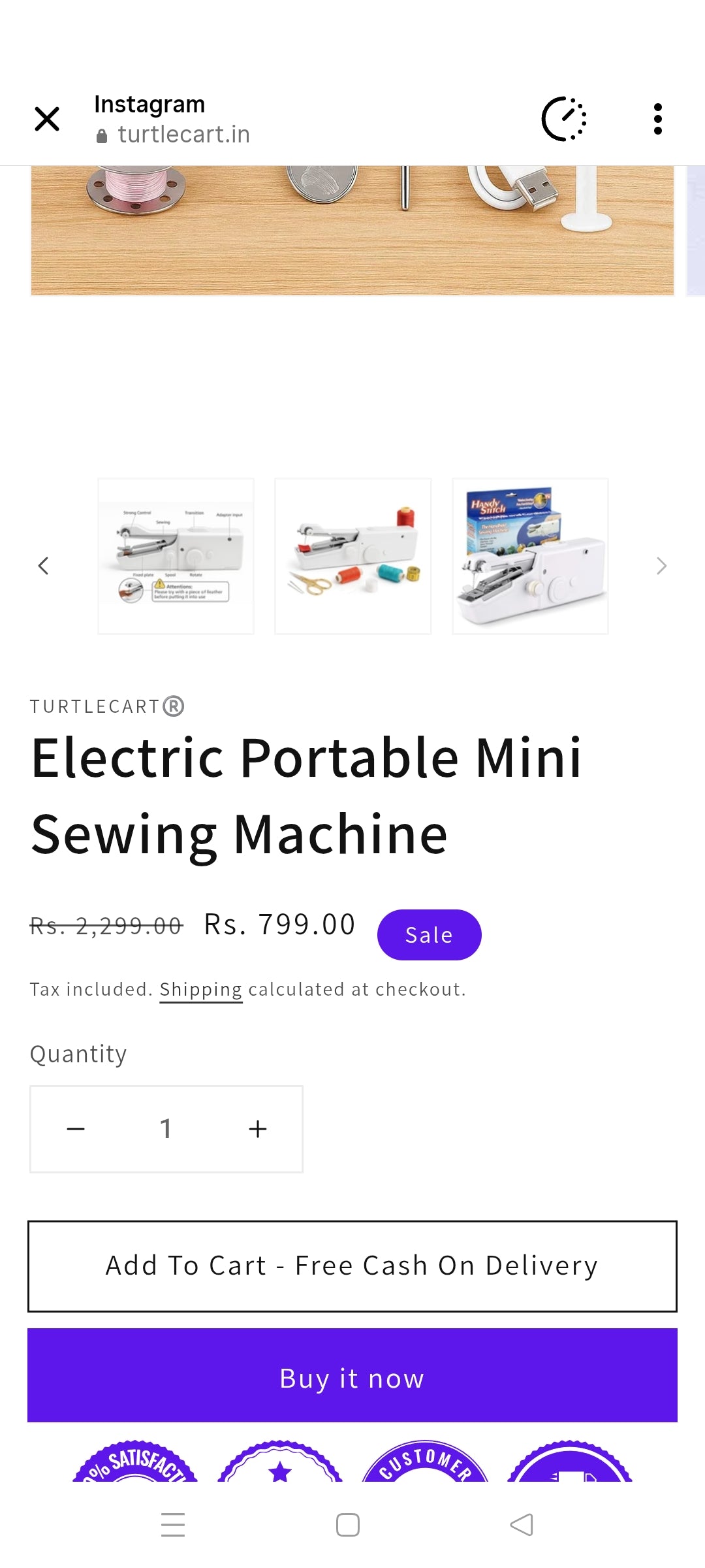 Handy Stitch™ Mini Sewing Machine – Effortless Sewing at Home!