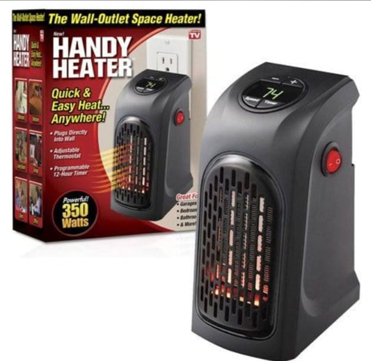Portable Handy Heater™— Powerful Heat, Zero Space & Instant Comfort. 400 Watt | Quick and Easy Heat | On-Off with Timer.